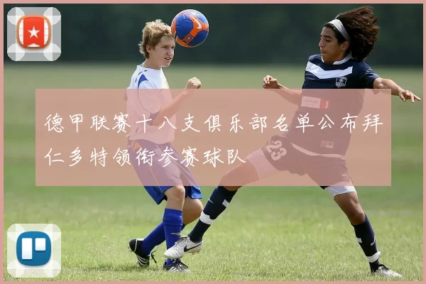 德甲联赛十八支俱乐部名单公布拜仁多特领衔参赛球队